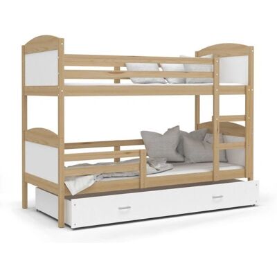 Mateo - Mateo 90x190 - White - With drawers - Lits superposés - Publicité Mateo - Mateo 90x190 - White - With drawers - Lits superposés - Publicité