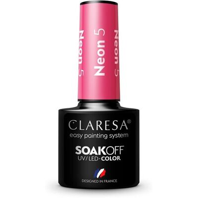 Claresa Neon Pink Gel Nail Polish - UV/LED, 5g Claresa Neon Pink Gel Nail Polish - UV/LED, 5g