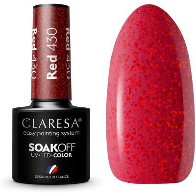 Claresa 430 Rosso Esplosione Arcobaleno Gel Smalto - Smalto per Unghie Claresa 430 Rosso Esplosione Arcobaleno Gel Smalto - Smalto per Unghie