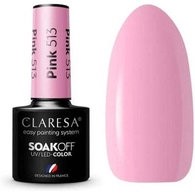 Claresa Claresa UV/LED Gellack 5ml Pink 513 Funfair Claresa Claresa UV/LED Gellack 5ml Pink 513 Funfair
