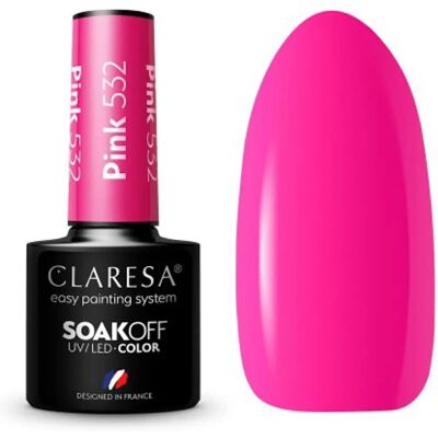 Claresa Pink 532 UV/LED Gel Nail Polish - Summer Bright Color Claresa Pink 532 UV/LED Gel Nail Polish - Summer Bright Color