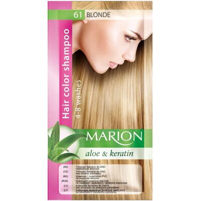 Shampoing Colorant 61 Blond Marion - Coloration Capillaire - Publicité Shampoing Colorant 61 Blond Marion - Coloration Capillaire - Publicité