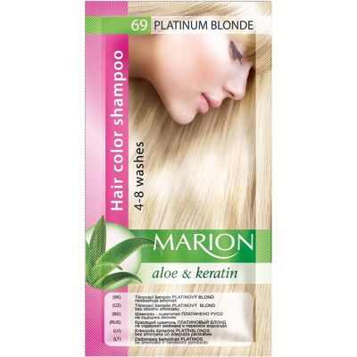Shampoo Colorant Marion - Blond Platine - 4-8 Lavages - Publicité Shampoo Colorant Marion - Blond Platine - 4-8 Lavages - Publicité