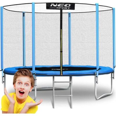 Skok na trampolinie Neo-Sport 6 stóp - Sieć bezpieczeństwa, Drabinka, 183cm Skok na trampolinie Neo-Sport 6 stóp - Sieć bezpieczeństwa, Drabinka, 183cm
