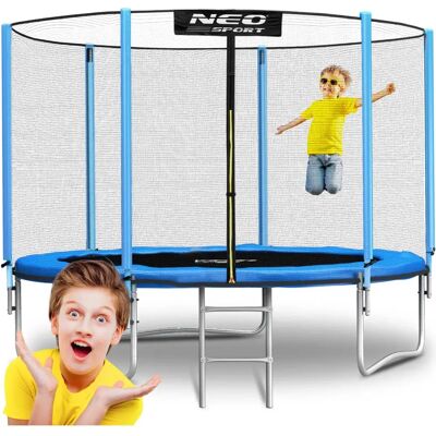 Trampolín Viking Choice - ø312cm - azul - 150kg máx - con escalera y red Trampolín Viking Choice - ø312cm - azul - 150kg máx - con escalera y red