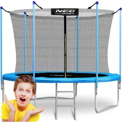 Cama elástica de jardín de 183 cm con red interior y escalera Neo-Sport Cama elástica de jardín de 183 cm con red interior y escalera Neo-Sport