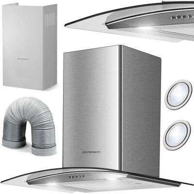 Cappa da cucina Berdsen in acciaio inox - 60cm Ventilazione Moderna Cappa da cucina Berdsen in acciaio inox - 60cm Ventilazione Moderna