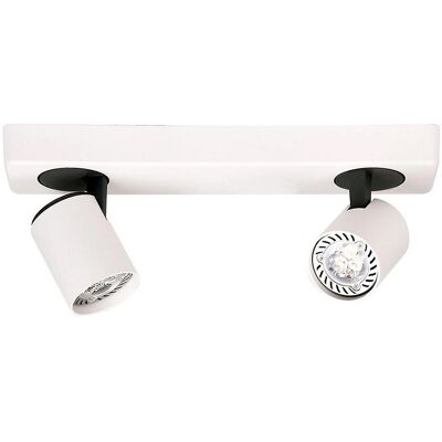 Italux Elvira - Modern Spotlights White, Black 2 Light with Aluminum, White Shade - Spotlights Italux Elvira - Modern Spotlights White, Black 2 Light with Aluminum, White Shade - Spotlights