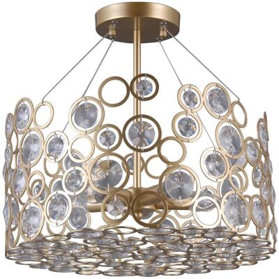 Italux Nardo - Modern Flush Ceiling Light Golden Champagne 5 Light - Ceiling Light Italux Nardo - Modern Flush Ceiling Light Golden Champagne 5 Light - Ceiling Light