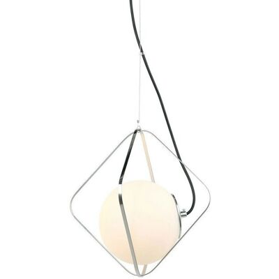 Italux Canto - Lámpara Colgante Moderna Cromo Negro 1 Luz - Lámpara de Colgar Italux Canto - Lámpara Colgante Moderna Cromo Negro 1 Luz - Lámpara de Colgar