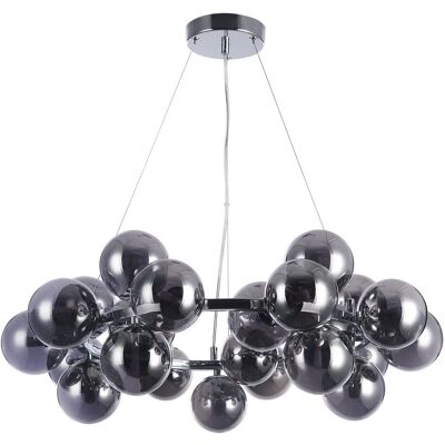 Italux Cabella Modern Pendant Chrome Smoky Shade - Pendant Light Italux Cabella Modern Pendant Chrome Smoky Shade - Pendant Light