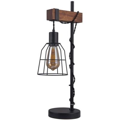 Italux Roadstead - Retro stolowa lampa ze stali i drewna - E27 Italux Roadstead - Retro stolowa lampa ze stali i drewna - E27