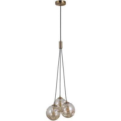 Italux Perlos Pendant Light - Amber Brass - D300mm Italux Perlos Pendant Light - Amber Brass - D300mm