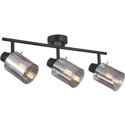 ITALUX Sardo Ceiling Spotlight - 3xE14, Black, Smoky - Ceiling Light ITALUX Sardo Ceiling Spotlight - 3xE14, Black, Smoky - Ceiling Light