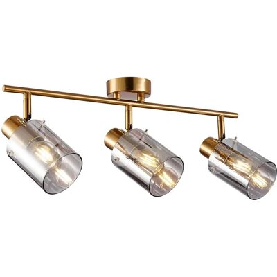 Italux SPL-5581-3SC-BRO-SG - Ceiling Light - 3xE27 sockets, 390mm diameter, Brass finish Italux SPL-5581-3SC-BRO-SG - Ceiling Light - 3xE27 sockets, 390mm diameter, Brass finish