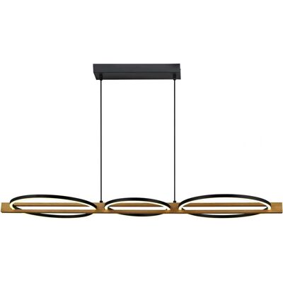 Luminaire suspendu LED Italux PND-55362-40W-WO - Noir, Bois - Publicité Luminaire suspendu LED Italux PND-55362-40W-WO - Noir, Bois - Publicité