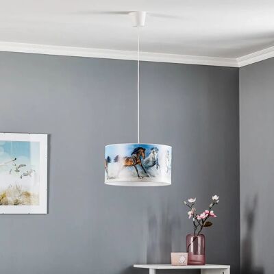 Lampa wisząca Horses - Wzór koni, PVC, E27, 35cm Lampa wisząca Horses - Wzór koni, PVC, E27, 35cm