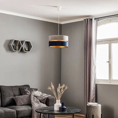 Duolla Pendellampe Beige/Grå/Blå - Ø40cm - E27 - Hyggelig Modern Duolla Pendellampe Beige/Grå/Blå - Ø40cm - E27 - Hyggelig Modern