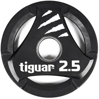 Disque Olympique Tiguar - Noir et blanc - 2,5 kg - Publicité Disque Olympique Tiguar - Noir et blanc - 2,5 kg - Publicité