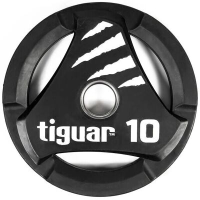 Tiguar 10kg Olimpijski talerz - Trwały, z ergonomicznymi uchwytami Tiguar 10kg Olimpijski talerz - Trwały, z ergonomicznymi uchwytami