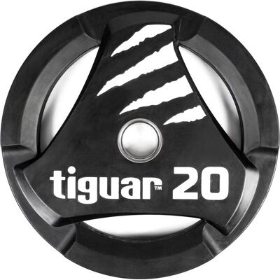 Tiguar 20 kg Olympische Gewichtsscheiben - Langlebige Polyurethan-Beschichtung Tiguar 20 kg Olympische Gewichtsscheiben - Langlebige Polyurethan-Beschichtung