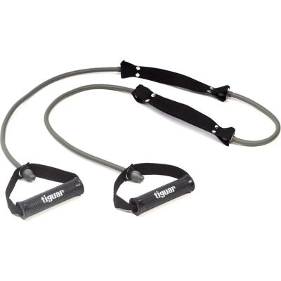 Tiguar Bande de fitness double tube - 215cm - Gris-Fort - Publicité Tiguar Bande de fitness double tube - 215cm - Gris-Fort - Publicité