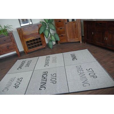 Χαλί Floorlux Yolo Ασημί / Μαύρο - 140x200 cm - Ανθεκτικό πολυπροπυλένιο Χαλί Floorlux Yolo Ασημί / Μαύρο - 140x200 cm - Ανθεκτικό πολυπροπυλένιο