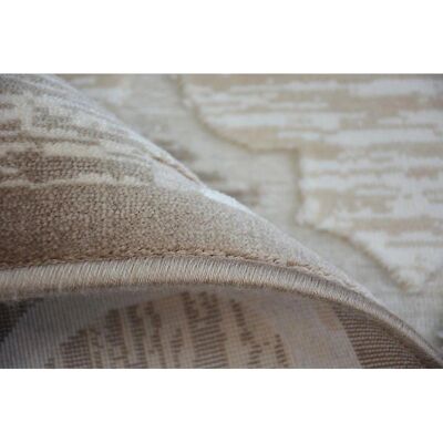YAZZ Thick Dense Acrylic Carpet - Beige/Brown Trellis - 133x190 cm YAZZ Thick Dense Acrylic Carpet - Beige/Brown Trellis - 133x190 cm