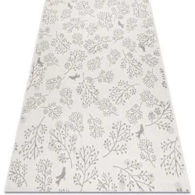 Dywany Łuszczów Foglie Uccelli - crema grigia Tappeto - Piatto 48774/367 Dywany Łuszczów Foglie Uccelli - crema grigia Tappeto - Piatto 48774/367