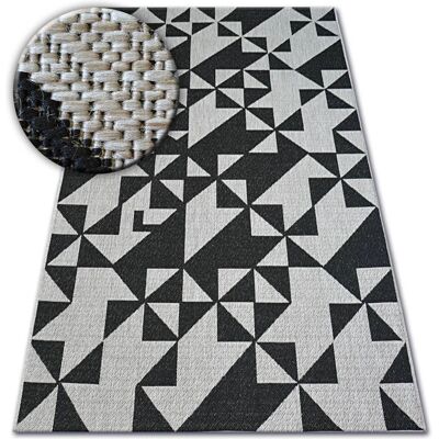 Floorlux 20489 Silber/Schwarz Dreiecke Teppich Floorlux 20489 Silber/Schwarz Dreiecke Teppich