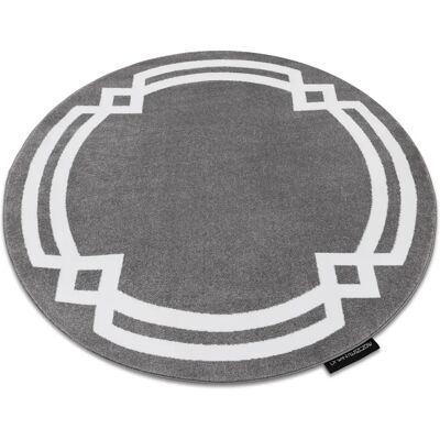 Luszczow Hampton Lux Round Gray Rug - Rug Luszczow Hampton Lux Round Gray Rug - Rug