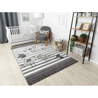 Dywany Łuszczów Petit Birds Grey Carpet - Childrens Room Rug Dywany Łuszczów Petit Birds Grey Carpet - Childrens Room Rug