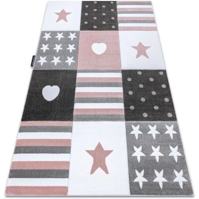 Dywany Łuszczów Petit Teeny Heart Stars Ροζ Χαλί - Χαλί για παιδικό δωμάτιο Dywany Łuszczów Petit Teeny Heart Stars Ροζ Χαλί - Χαλί για παιδικό δωμάτιο
