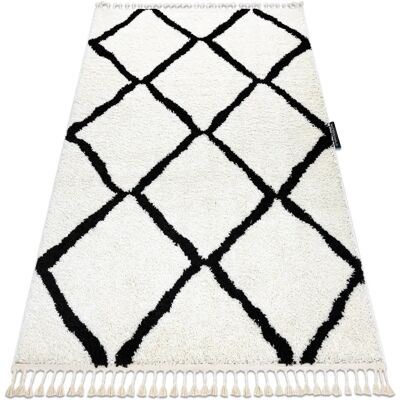 RugsX Berber Cross White Shaggy Carpet - Carpet RugsX Berber Cross White Shaggy Carpet - Carpet