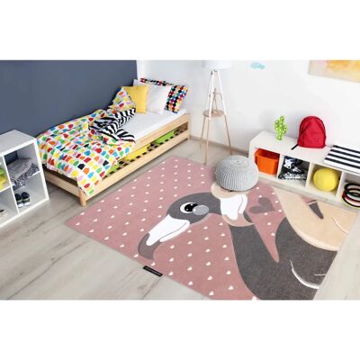Dywany Łuszczów Petit Flamingos Hearts Pink Carpet - Kids Safe Rug Dywany Łuszczów Petit Flamingos Hearts Pink Carpet - Kids Safe Rug