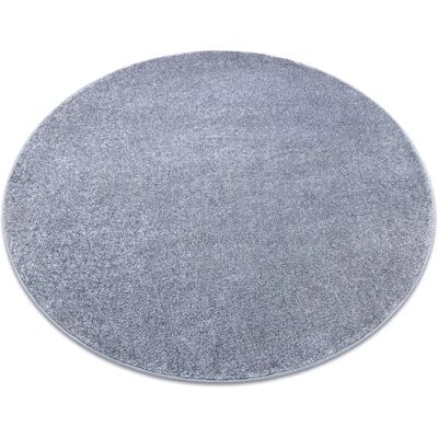 RugsX Carpet - Round SANTA FE Silver Gray 92 - Carpet RugsX Carpet - Round SANTA FE Silver Gray 92 - Carpet
