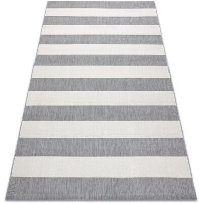 Dywany Łuszczów Teppich Flach 48644/637 SISAL - Streifen grau - Teppich Dywany Łuszczów Teppich Flach 48644/637 SISAL - Streifen grau - Teppich