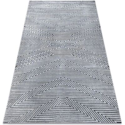 RugsX G5013 Lattia-tyyppinen harmaa matto - zickzack, etninen RugsX G5013 Lattia-tyyppinen harmaa matto - zickzack, etninen