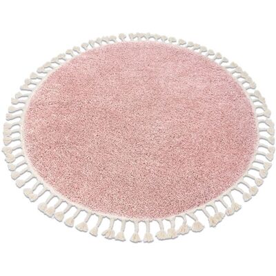 RugsX Tappeto BERBER 9000 cerchio rosa 120cm - Tappeto RugsX Tappeto BERBER 9000 cerchio rosa 120cm - Tappeto