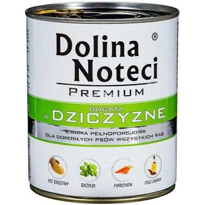 Dolina Noteci Premium Riche en gibier Veau Sanglier Porc - Nourriture humide - Publicité Dolina Noteci Premium Riche en gibier Veau Sanglier Porc - Nourriture humide - Publicité