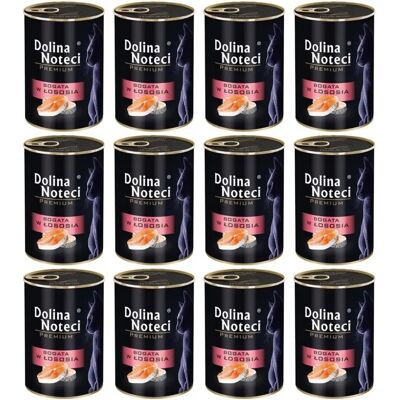 Dolina Noteci Premium Salmón y Ternera Alimento húmedo para gatos - 24 x 400g Dolina Noteci Premium Salmón y Ternera Alimento húmedo para gatos - 24 x 400g