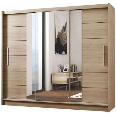 MOBILIER1 Honolulu 119 Roble Sonoma Šatní skříň - Posuvné dveře MOBILIER1 Honolulu 119 Roble Sonoma Šatní skříň - Posuvné dveře