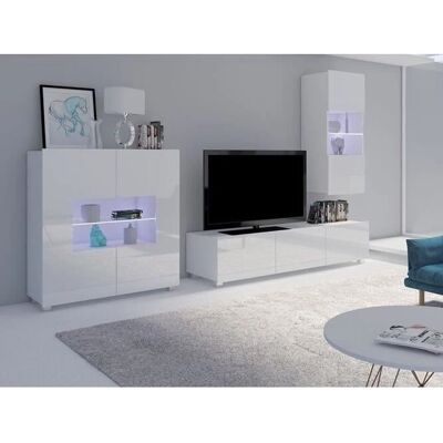 Sestava obývacího pokoje Providence B111 - Bílý lesklý laminát Sestava obývacího pokoje Providence B111 - Bílý lesklý laminát