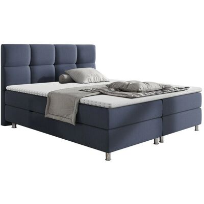 Cama doble Cleveland 129 azul tapizada - Cama Cama doble Cleveland 129 azul tapizada - Cama