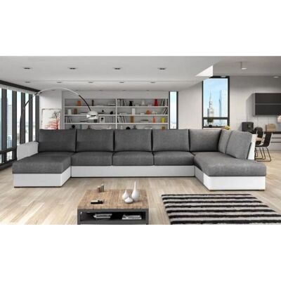 MOBILIER1 Sofá Esquinero Comfivo - Forma de U, Cuero ecológico, Función descanso MOBILIER1 Sofá Esquinero Comfivo - Forma de U, Cuero ecológico, Función descanso
