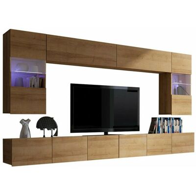 MOBILIER1 Providence B105 Juego de Salón Roble Dorado Modular MOBILIER1 Providence B105 Juego de Salón Roble Dorado Modular