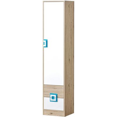 MUEBLES F104 Polička - Uzavřená, 2 zásuvky, 1 dveře, laminát MUEBLES F104 Polička - Uzavřená, 2 zásuvky, 1 dveře, laminát