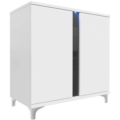 Aparador Nashville B102 - Blanco y Negro brillante - 88x92cm Aparador Nashville B102 - Blanco y Negro brillante - 88x92cm