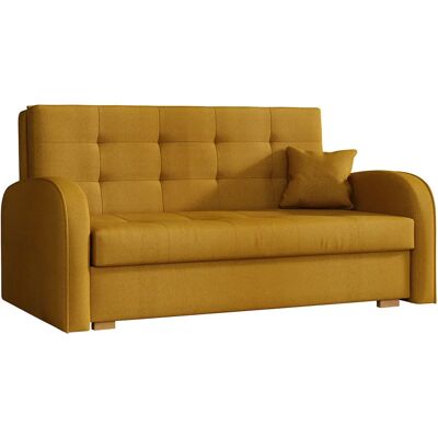Mobilier1 - Sofá cama Kronos 01 - Tela de terciopelo suave, Marco de madera, Patas metálicas modernas Mobilier1 - Sofá cama Kronos 01 - Tela de terciopelo suave, Marco de madera, Patas metálicas modernas