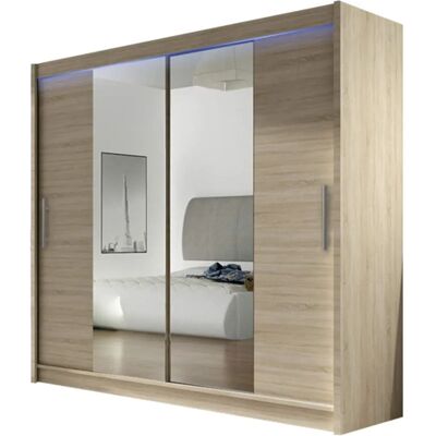 MUEBLES Atlanta 123 Dąb Sonoma Szafa przesuwna - Szafa MUEBLES Atlanta 123 Dąb Sonoma Szafa przesuwna - Szafa